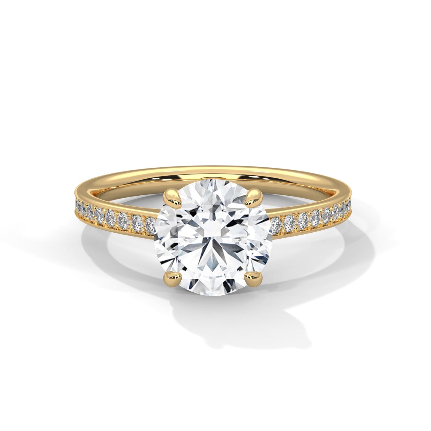 Luminous Charm 2CT Round Lab-Grown Diamond Engagement Ring | 2.21 CTW