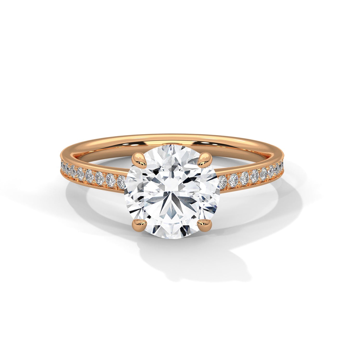 Luminous Charm 2CT Round Lab-Grown Diamond Engagement Ring | 2.21 CTW