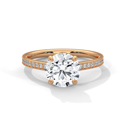 Luminous Charm 2CT Round Lab-Grown Diamond Engagement Ring | 2.21 CTW