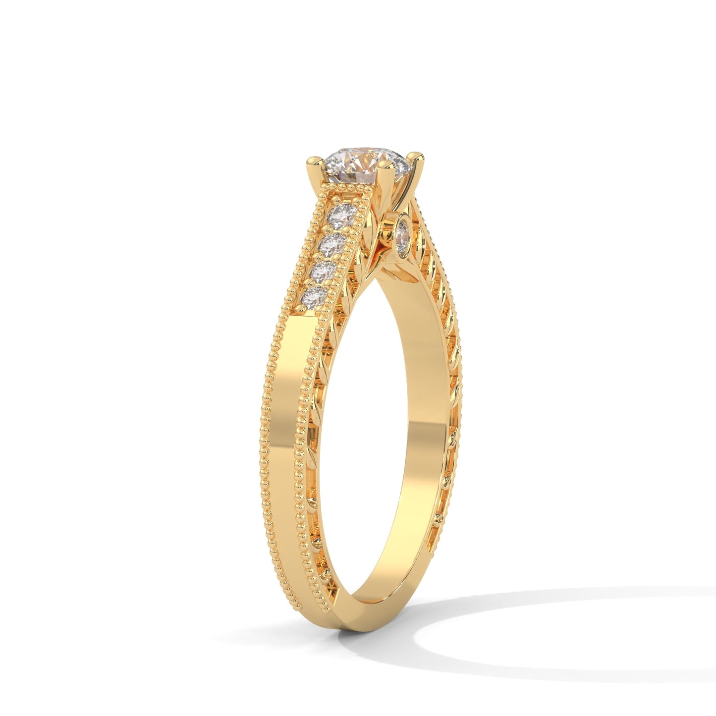 0.69 CTW Round Lab-Grown Diamond Engagement Ring | 14K & 18K Gold