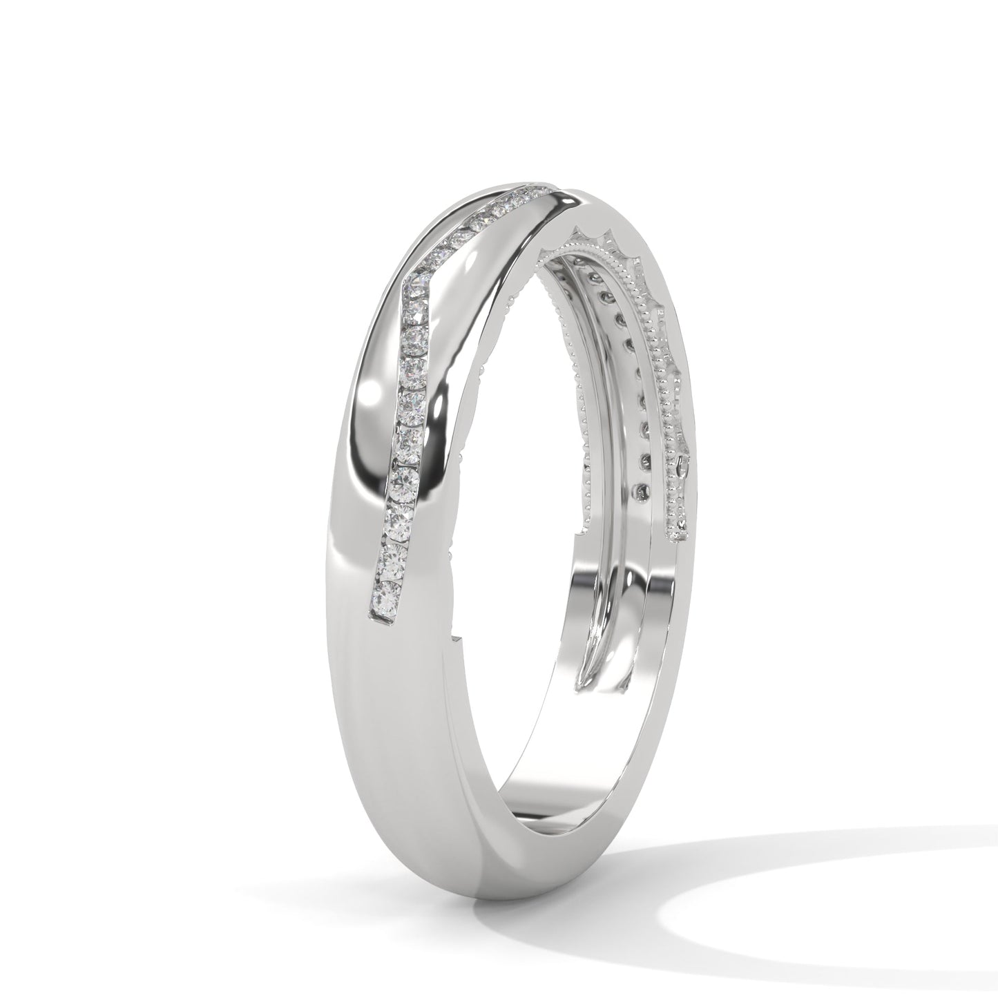 The Sinuous Shine 0.16 CTW Round-Cut Diamond Ladies' Ring | 14K/18K Gold