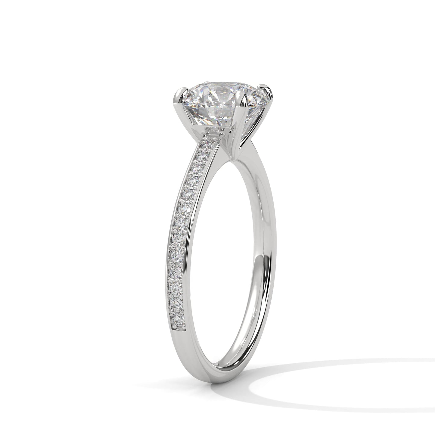 Luminous Charm 2CT Round Lab-Grown Diamond Engagement Ring | 2.21 CTW