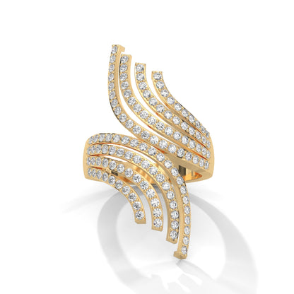 AuroraFlare 1.20 CTW Lab-Grown Diamond Statement Ring | 14K & 18K Gold