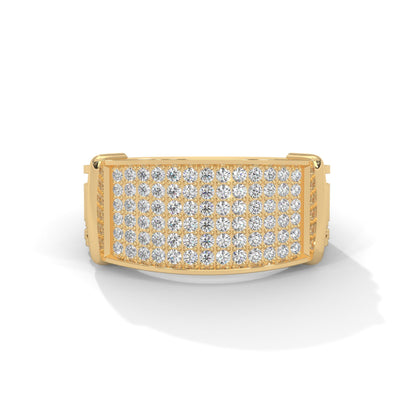 Dominion 0.84 CTW Round Lab-Grown Diamond Rectangular Men's Ring