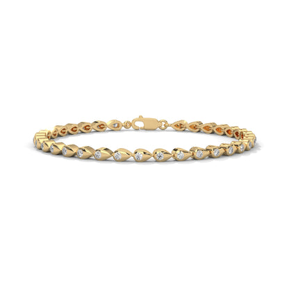 InfinityGlow Round-Cut Lab-Grown Diamond Gold Bracelet | 1.19 CTW