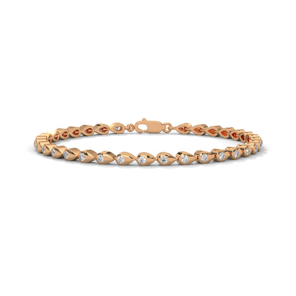 InfinityGlow Round-Cut Lab-Grown Diamond Gold Bracelet | 1.19 CTW