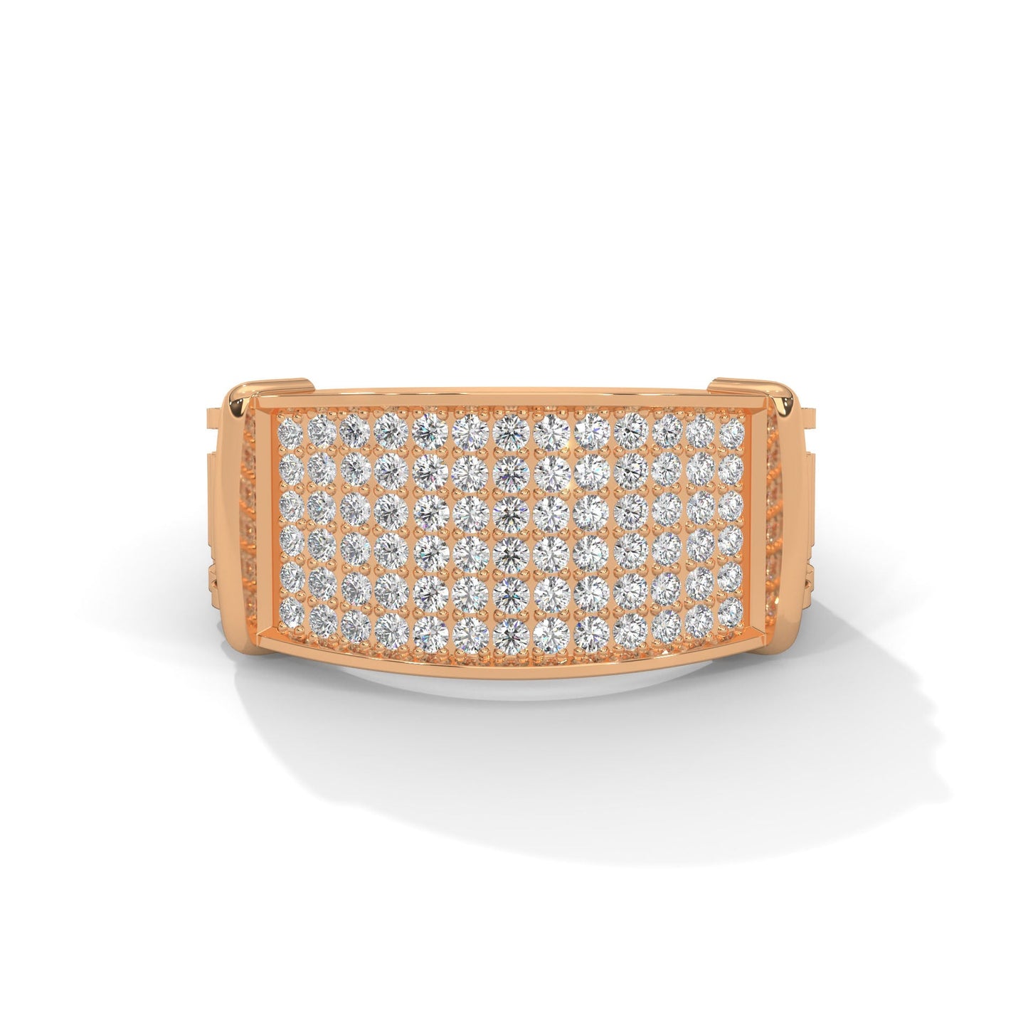 Dominion 0.84 CTW Round Lab-Grown Diamond Rectangular Men's Ring