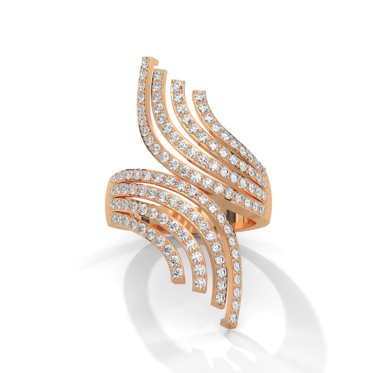 AuroraFlare 1.20 CTW Lab-Grown Diamond Statement Ring | 14K & 18K Gold