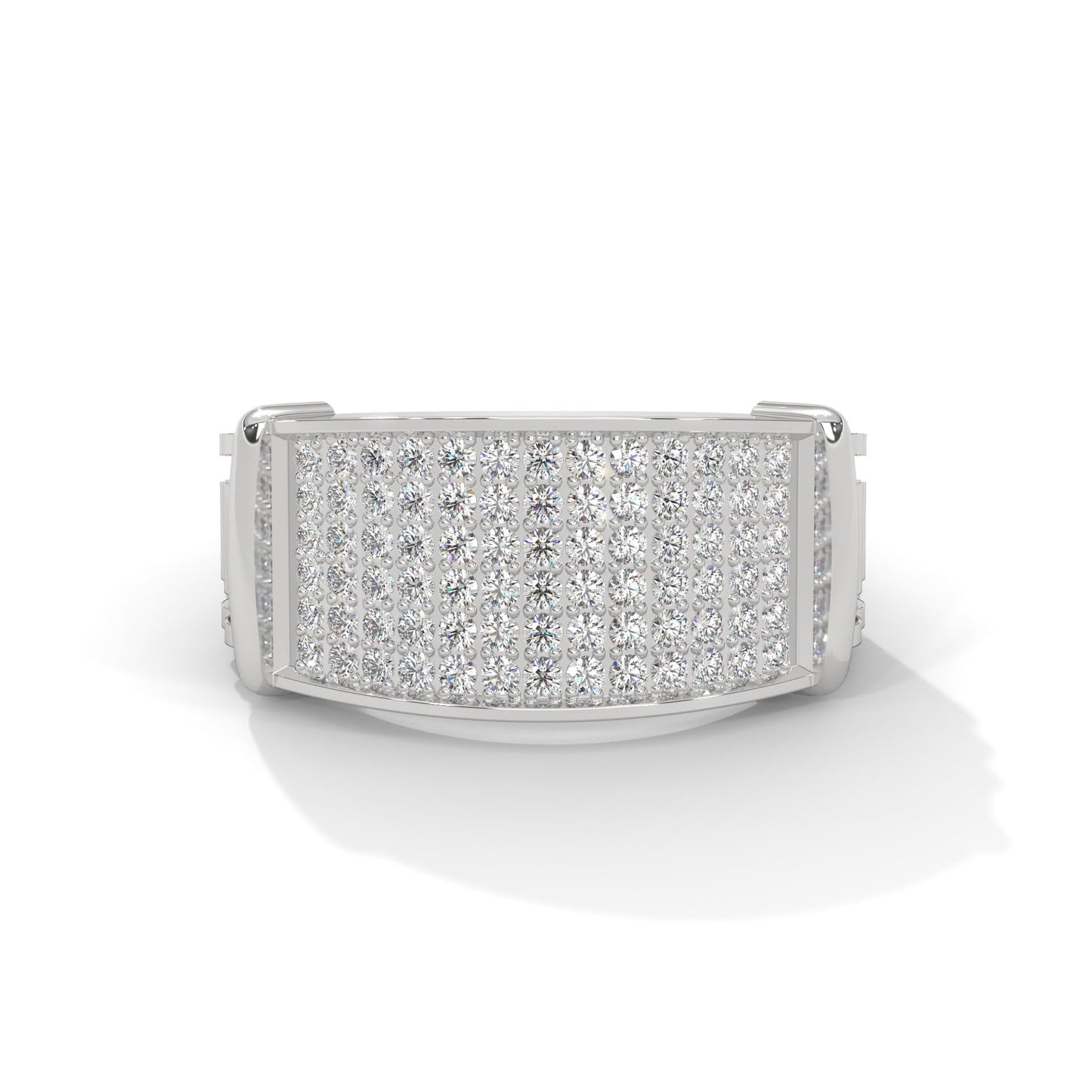 Dominion 0.84 CTW Round Lab-Grown Diamond Rectangular Men's Ring