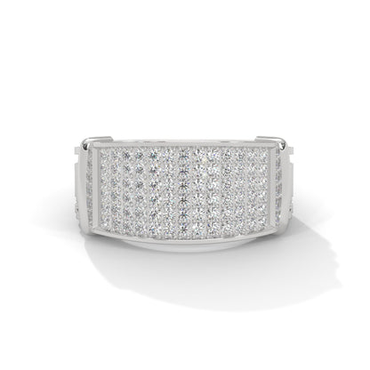 Dominion 0.84 CTW Round Lab-Grown Diamond Rectangular Men's Ring