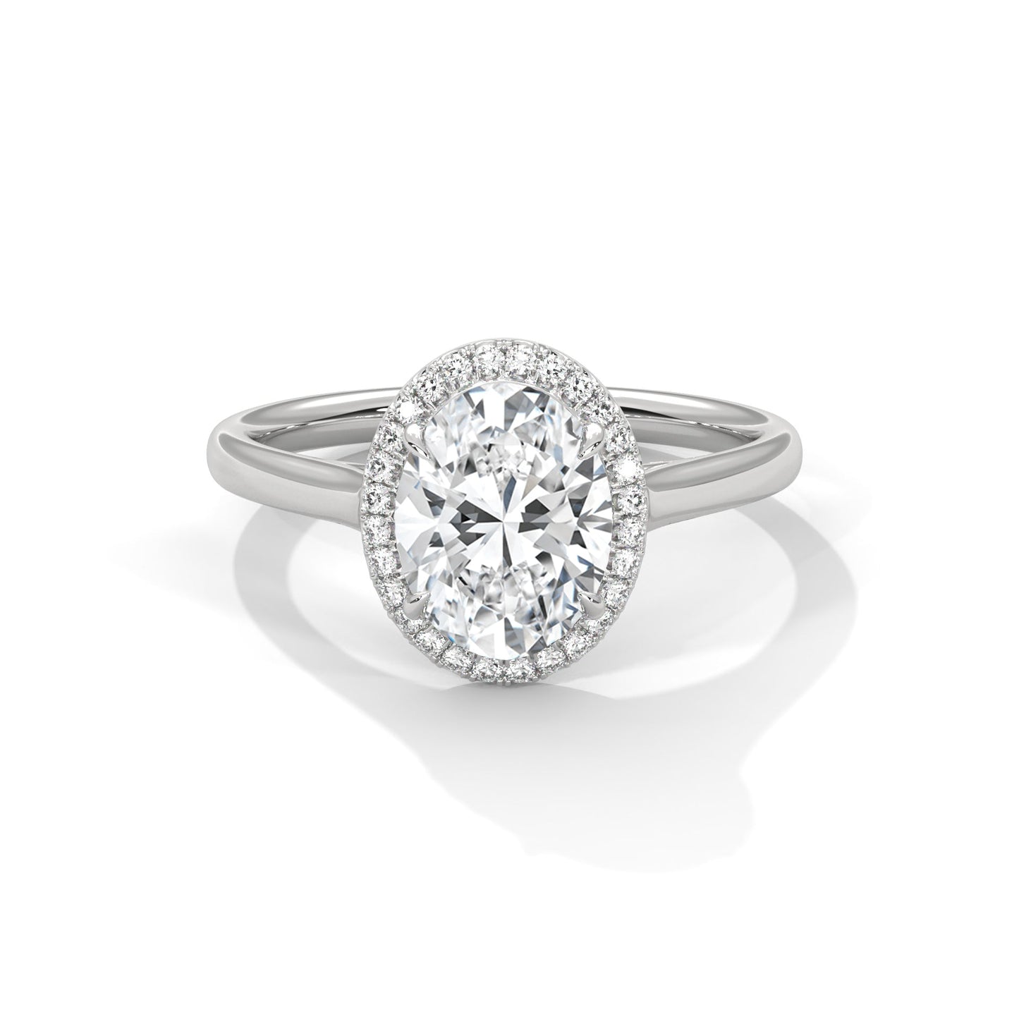 Celestial Halo 2.14 CTW Oval-Cut Diamond Engagement Ring | 14K & 18K Gold