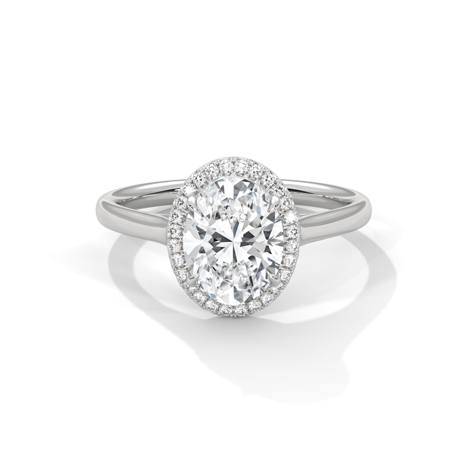 Celestial Halo 2.14 CTW Oval-Cut Diamond Engagement Ring | 14K & 18K Gold
