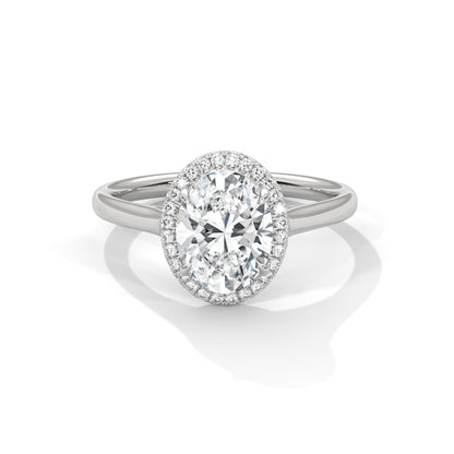 Amara 1.5ct Oval Lab-Grown Diamond Halo Engagement Ring | 1.64 CTW