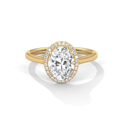 Amara 1.5ct Oval Lab-Grown Diamond Halo Engagement Ring | 1.64 CTW