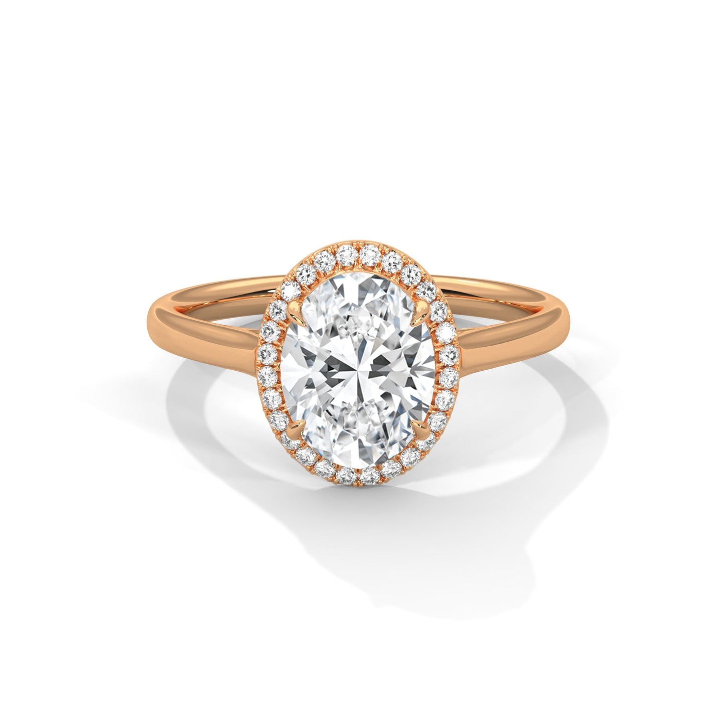 Celestial Halo 2.14 CTW Oval-Cut Diamond Engagement Ring | 14K & 18K Gold