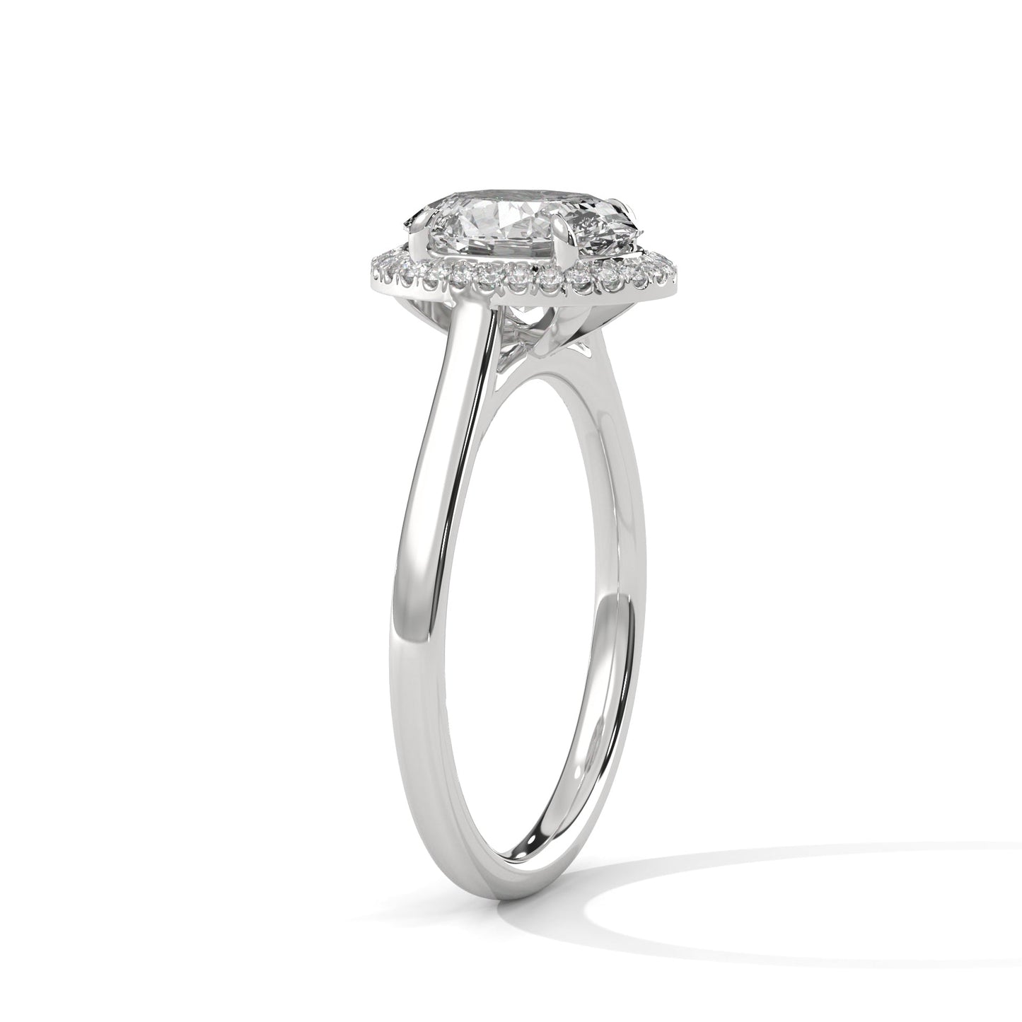 Celestial Halo 2.14 CTW Oval-Cut Diamond Engagement Ring | 14K & 18K Gold