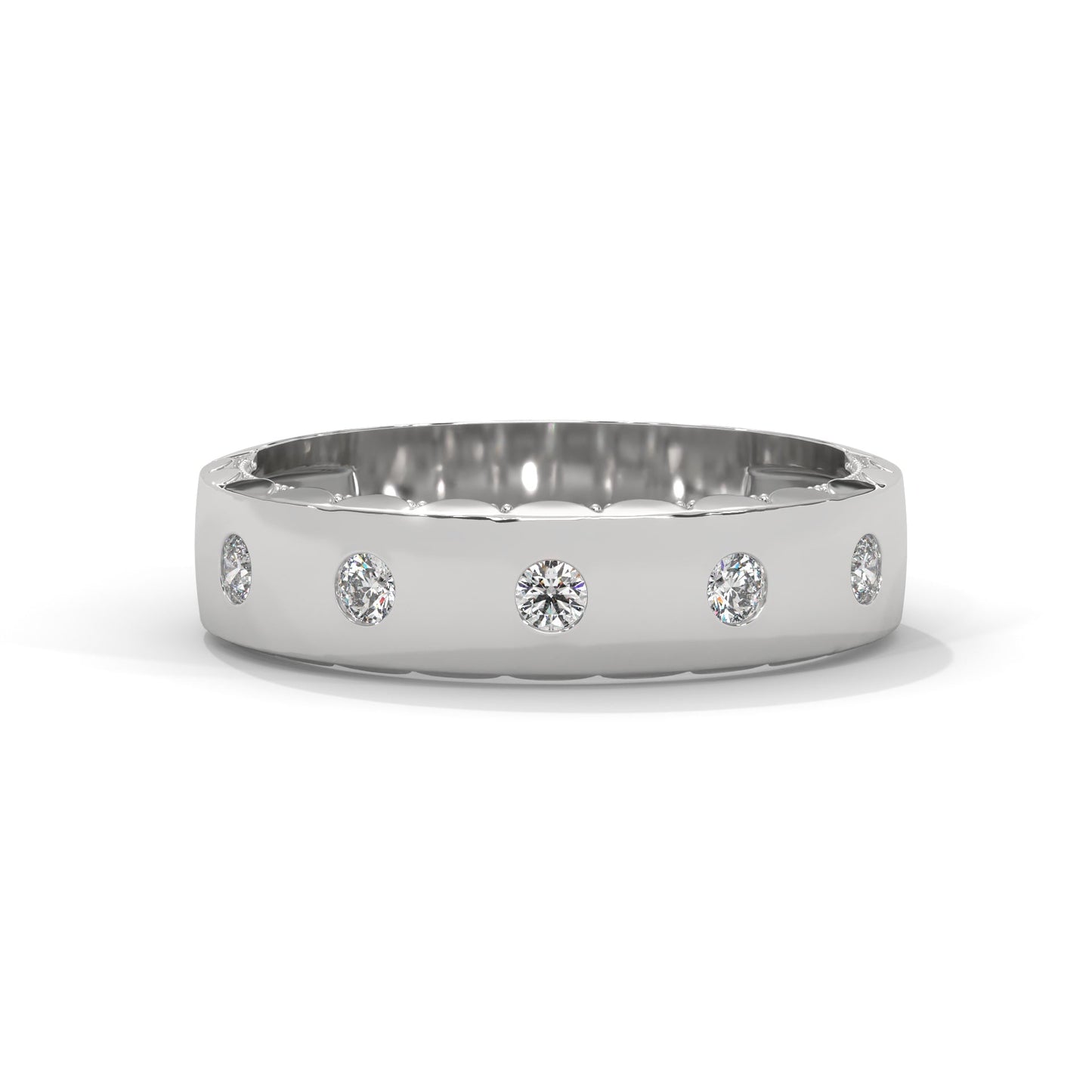 The Modern Harmony 0.18 CTW Round-Cut Diamond Ladies' Ring | 14K/18K Gold