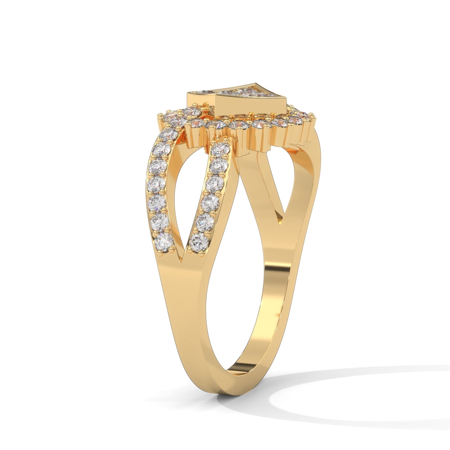 RegalSquare 1.02 CTW Princess & Round Lab-Grown Diamond Ring | 14K & 18K Gold