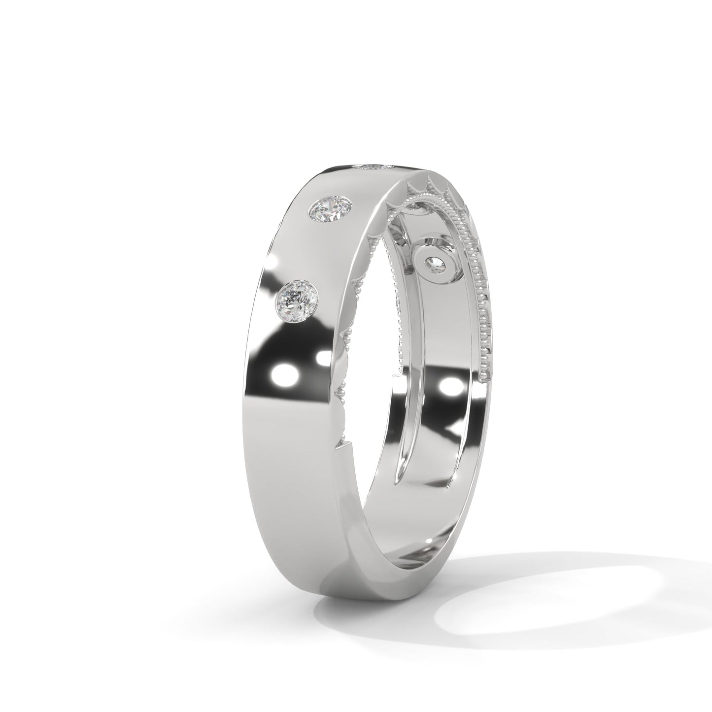 The Modern Harmony 0.18 CTW Round-Cut Diamond Ladies' Ring | 14K/18K Gold