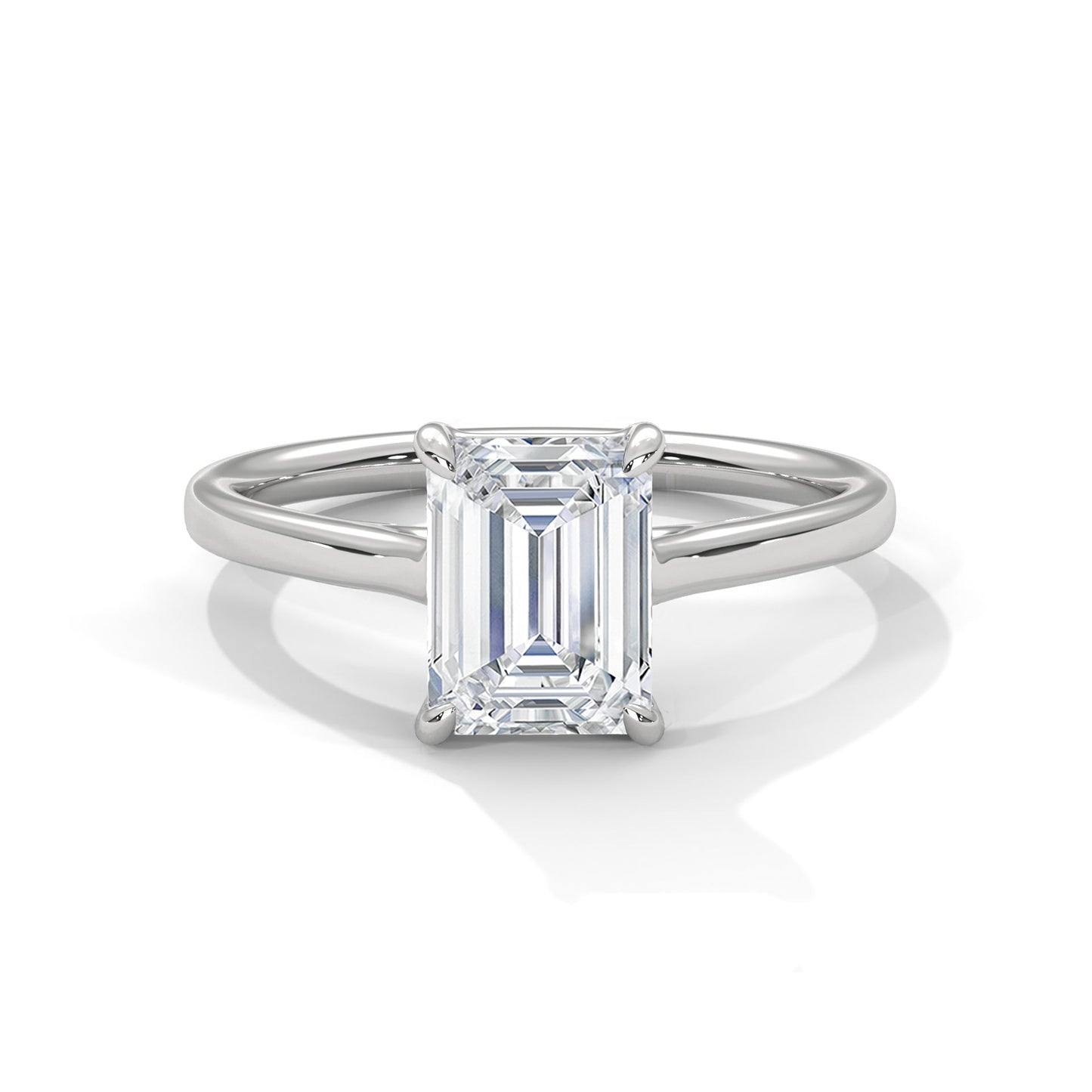 Regal Radiance 3CT Emerald Lab-Grown Diamond Engagement Ring | E-VS1