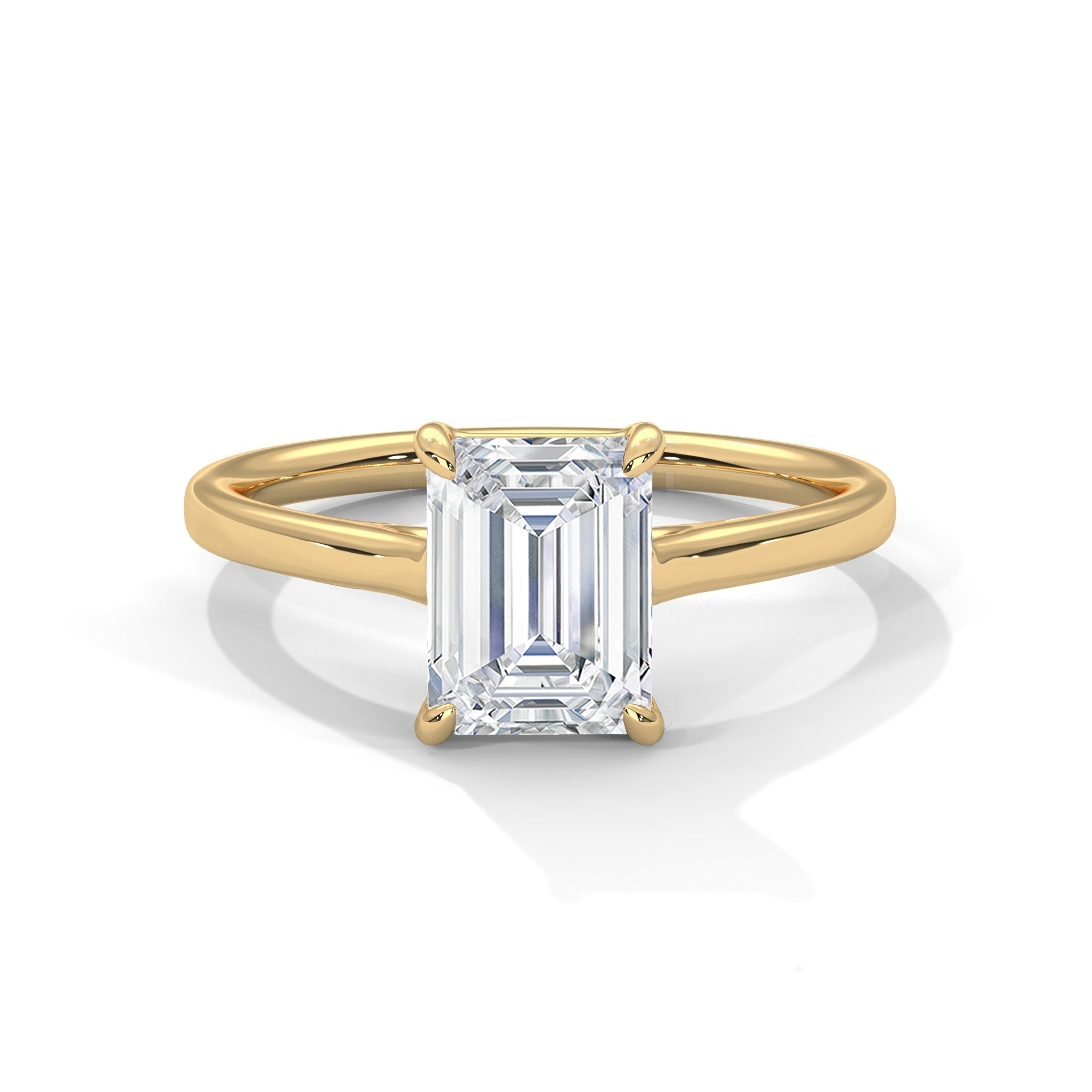 Regal Radiance 3CT Emerald Lab-Grown Diamond Engagement Ring | E-VS1