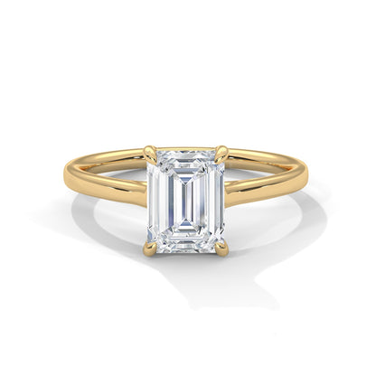 Regal Radiance 3CT Emerald Lab-Grown Diamond Engagement Ring | E-VS1