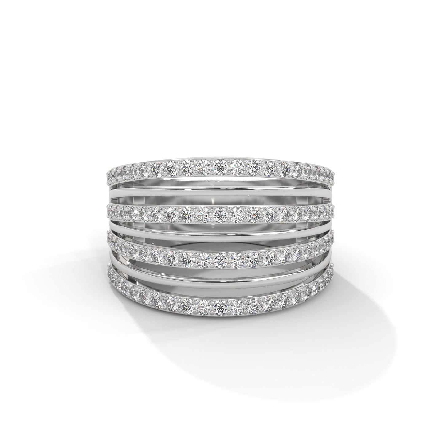 StrataLuxe 0.84 CTW Lab-Grown Diamond Multi-Band Ring | 14K & 18K Gold