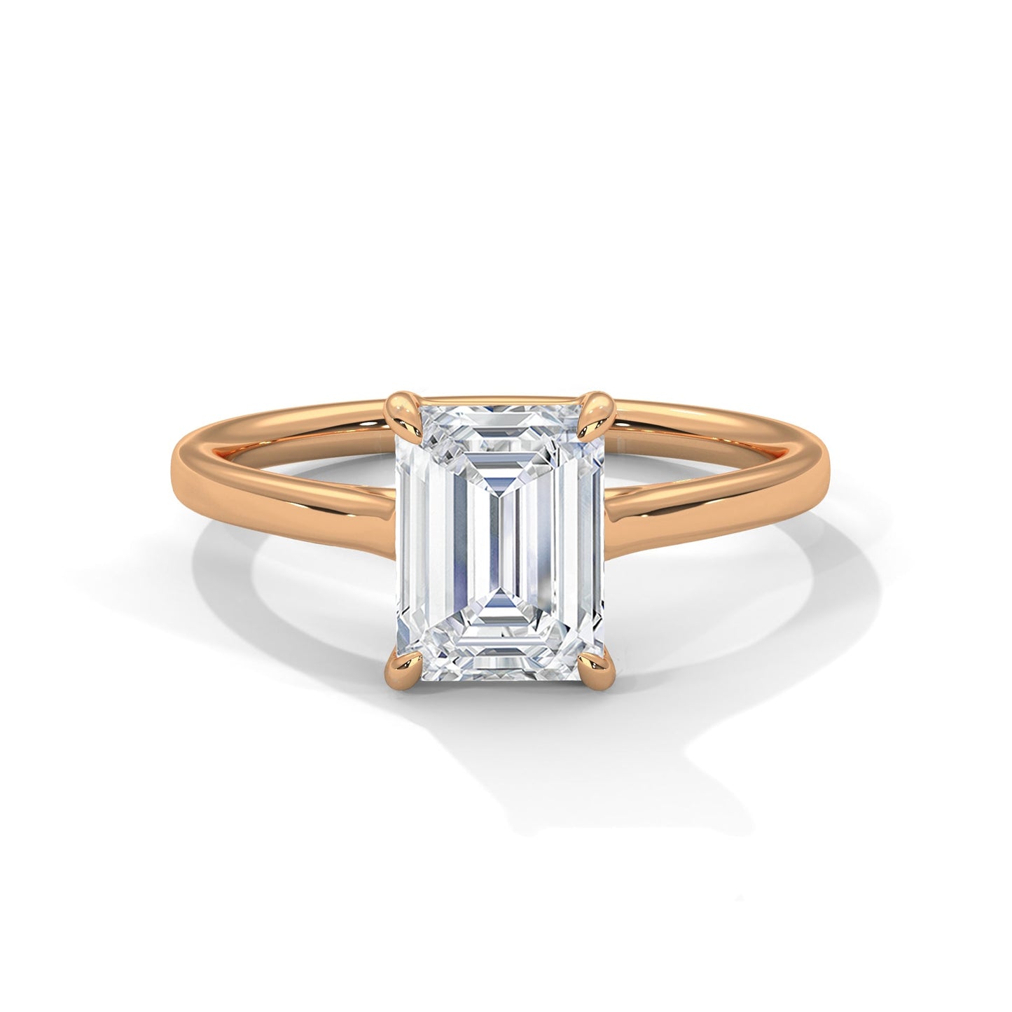Regal Radiance 3CT Emerald Lab-Grown Diamond Engagement Ring | E-VS1