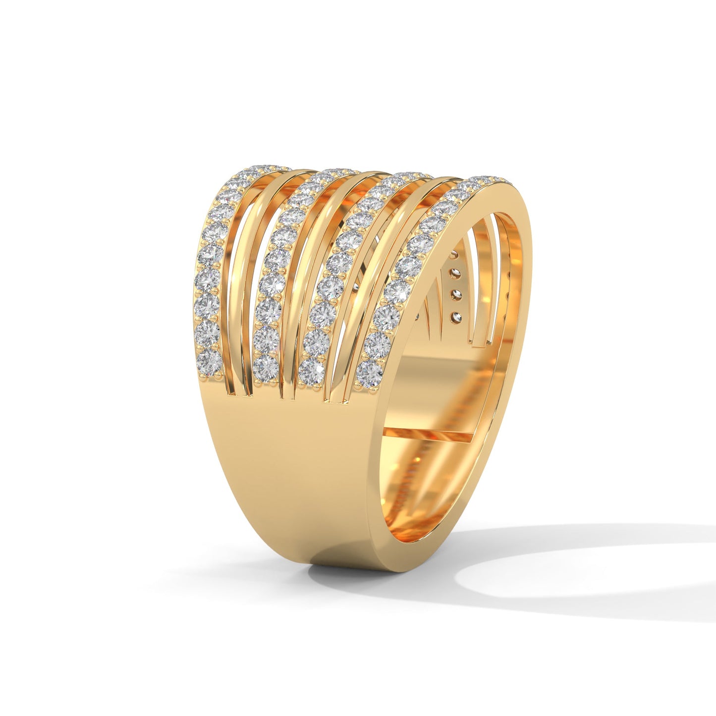 StrataLuxe 0.84 CTW Lab-Grown Diamond Multi-Band Ring | 14K & 18K Gold