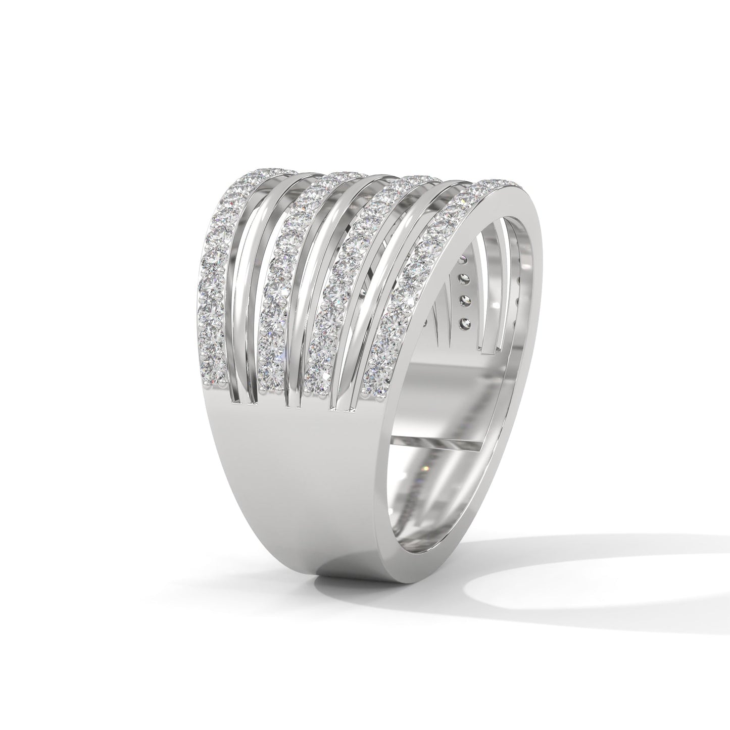 StrataLuxe 0.84 CTW Lab-Grown Diamond Multi-Band Ring | 14K & 18K Gold