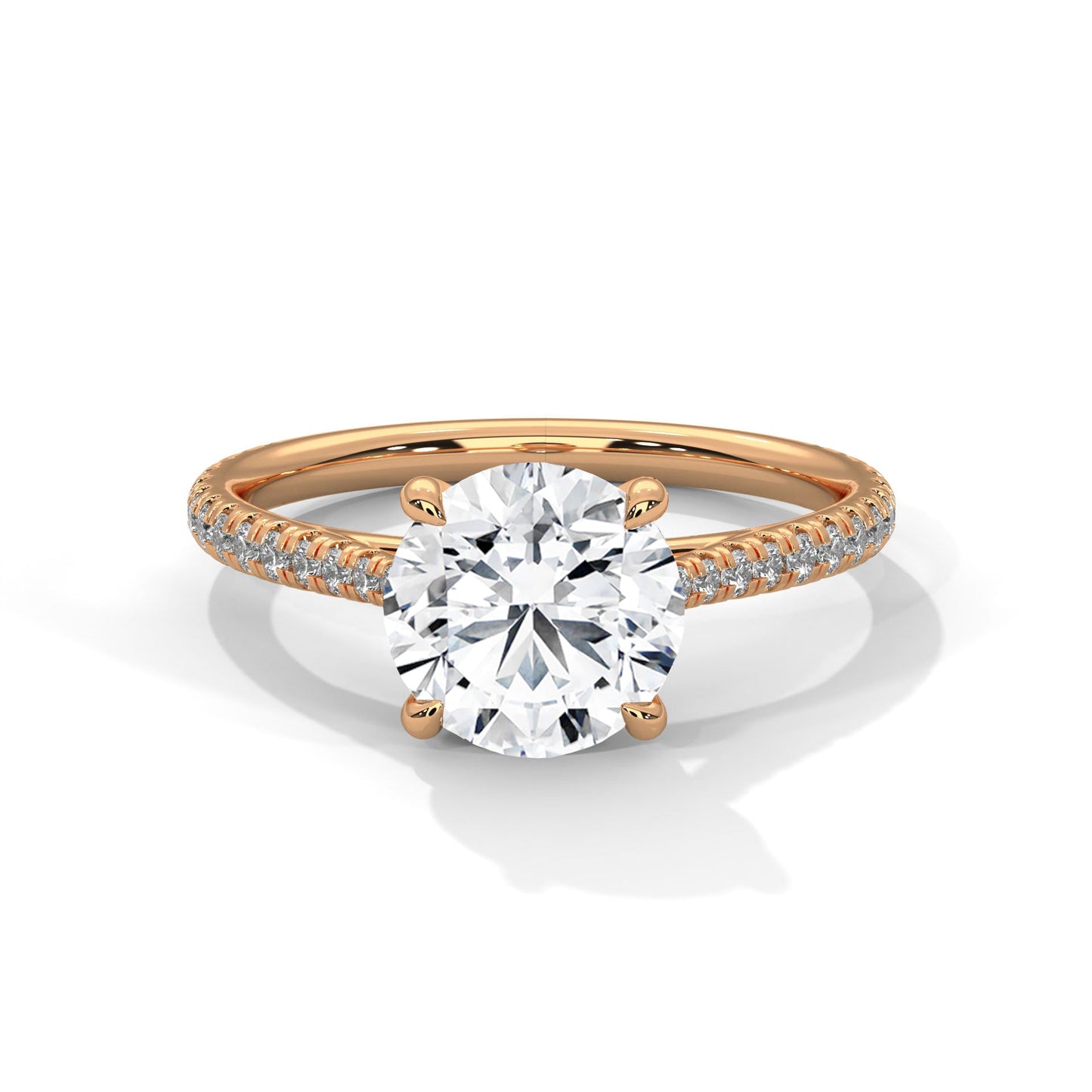 Luminous Grace 2.27 CTW Round-Cut Diamond Engagement Ring | E-VS2