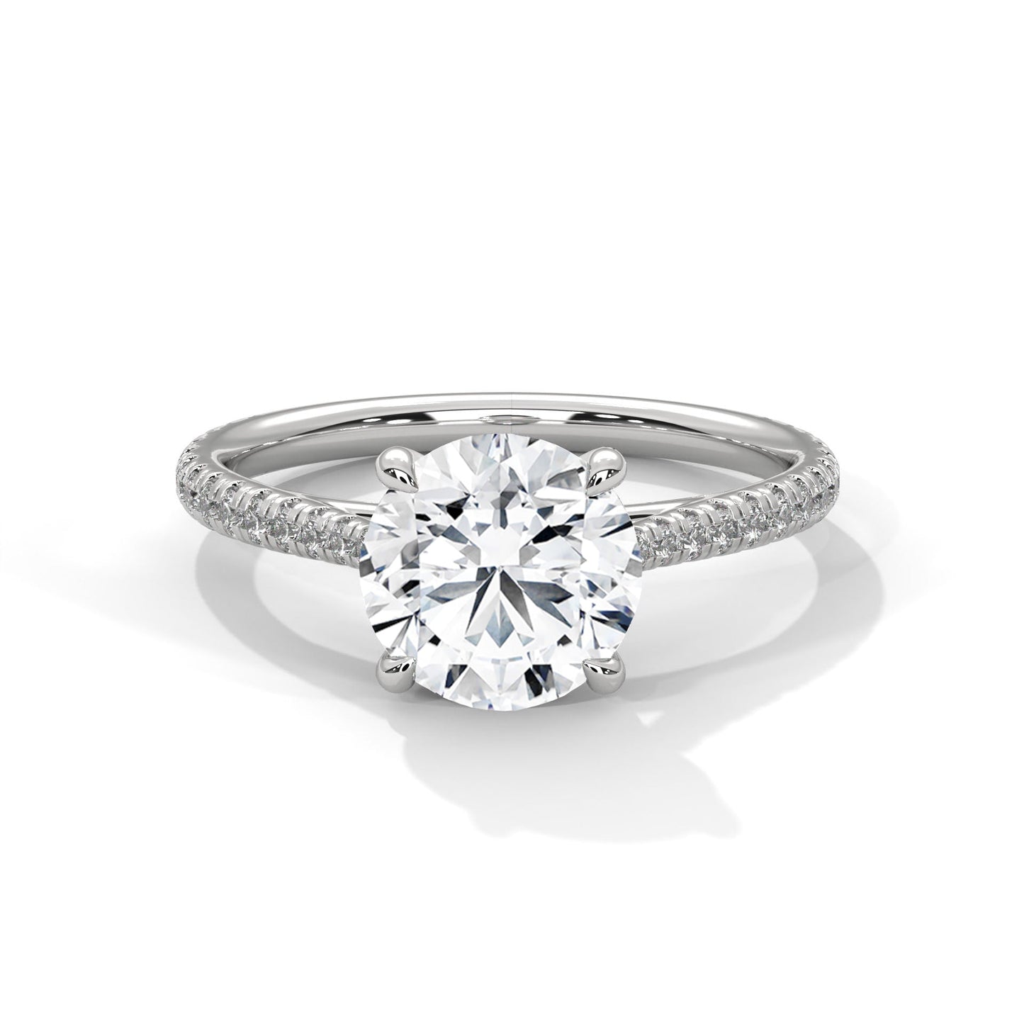 Luminous Grace 2.27 CTW Round-Cut Diamond Engagement Ring | E-VS2