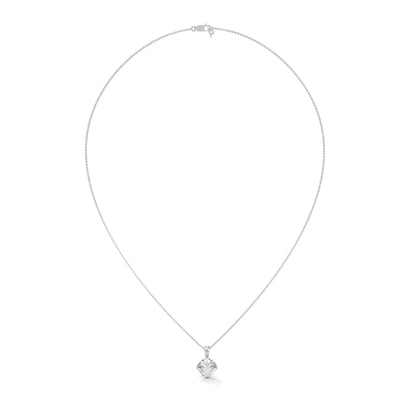Celestial Spark Round-Cut Diamond 14K Gold Pendant Necklace| 2.00Ct