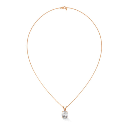 Eternal Grace Oval-Cut Diamond Pendant Necklace 2.88ct E-VS1 | 14K Gold | 16”&18” Chain