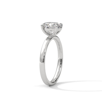 Elegance 2 CT Oval Cut Diamond Solitaire Ring | 14K & 18K Gold