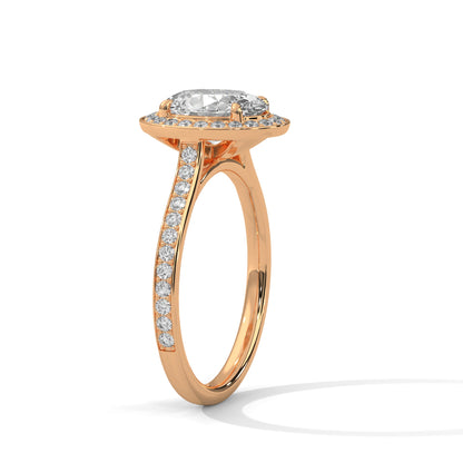 Elysian Oval Halo 2.42 CTW Diamond Engagement Ring | 14K & 18K Gold