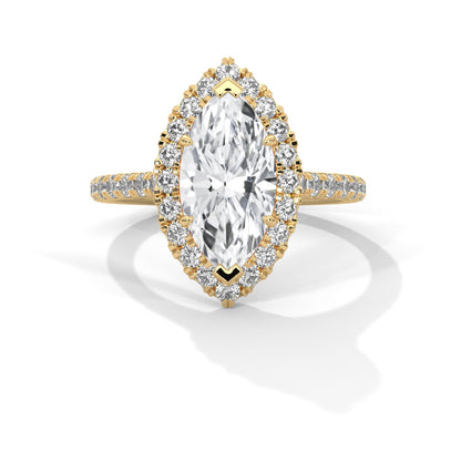 Majestic Halo 3 CT Marquise-Cut Lab Grown Diamond Ring | 3.72 CTW