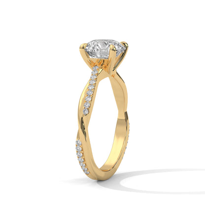Twilight Spark 1 CT Round-Cut Lab Grown Diamond Pave Ring | 1.16 CTW