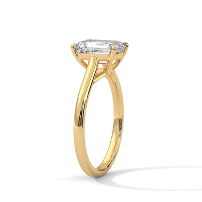 Pave 3ct Emerald Lab-Grown Diamond Engagement Ring | E VS1