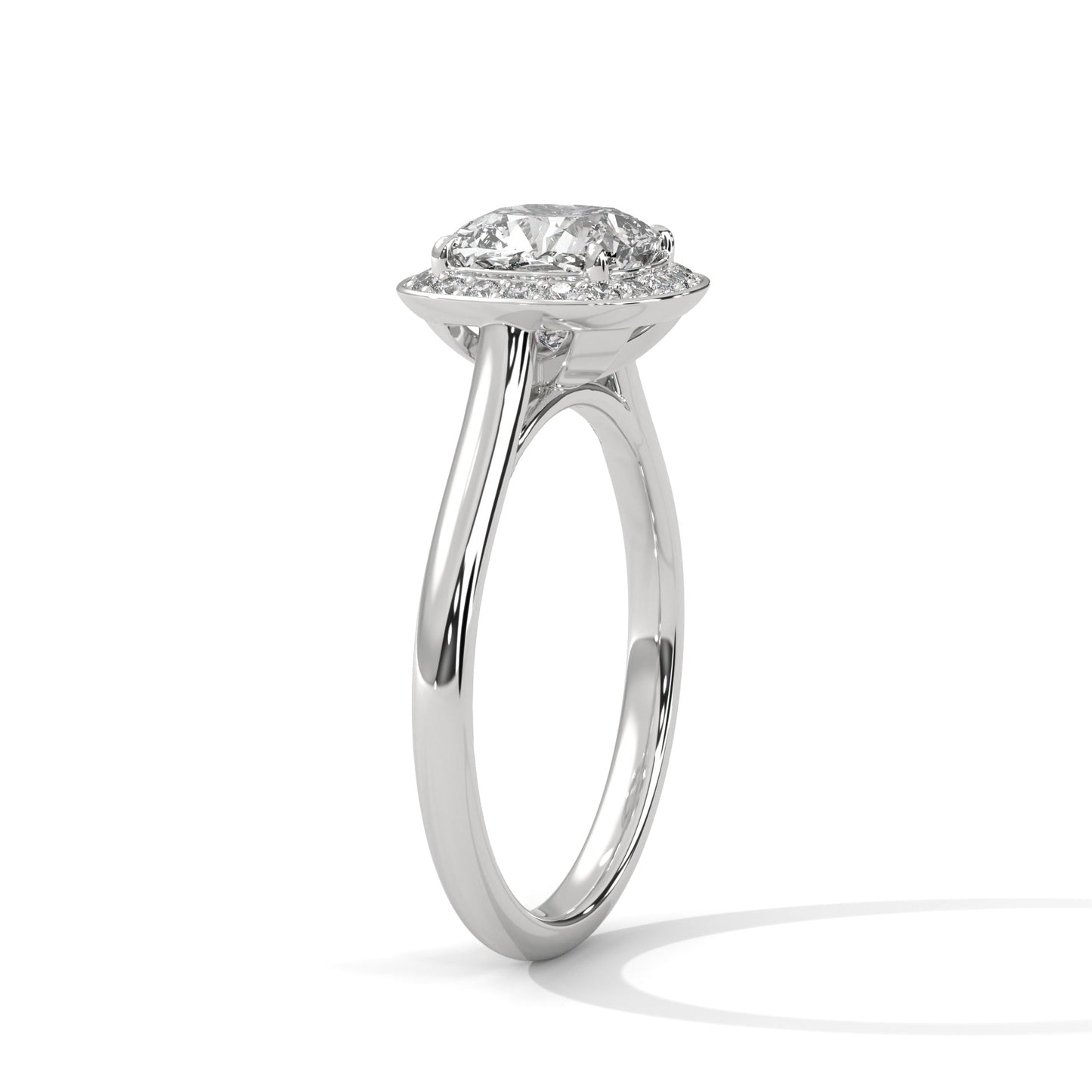 Halo Serenity 2.0ct Cushion Lab Diamond Engagement Ring | 2.16 CTW
