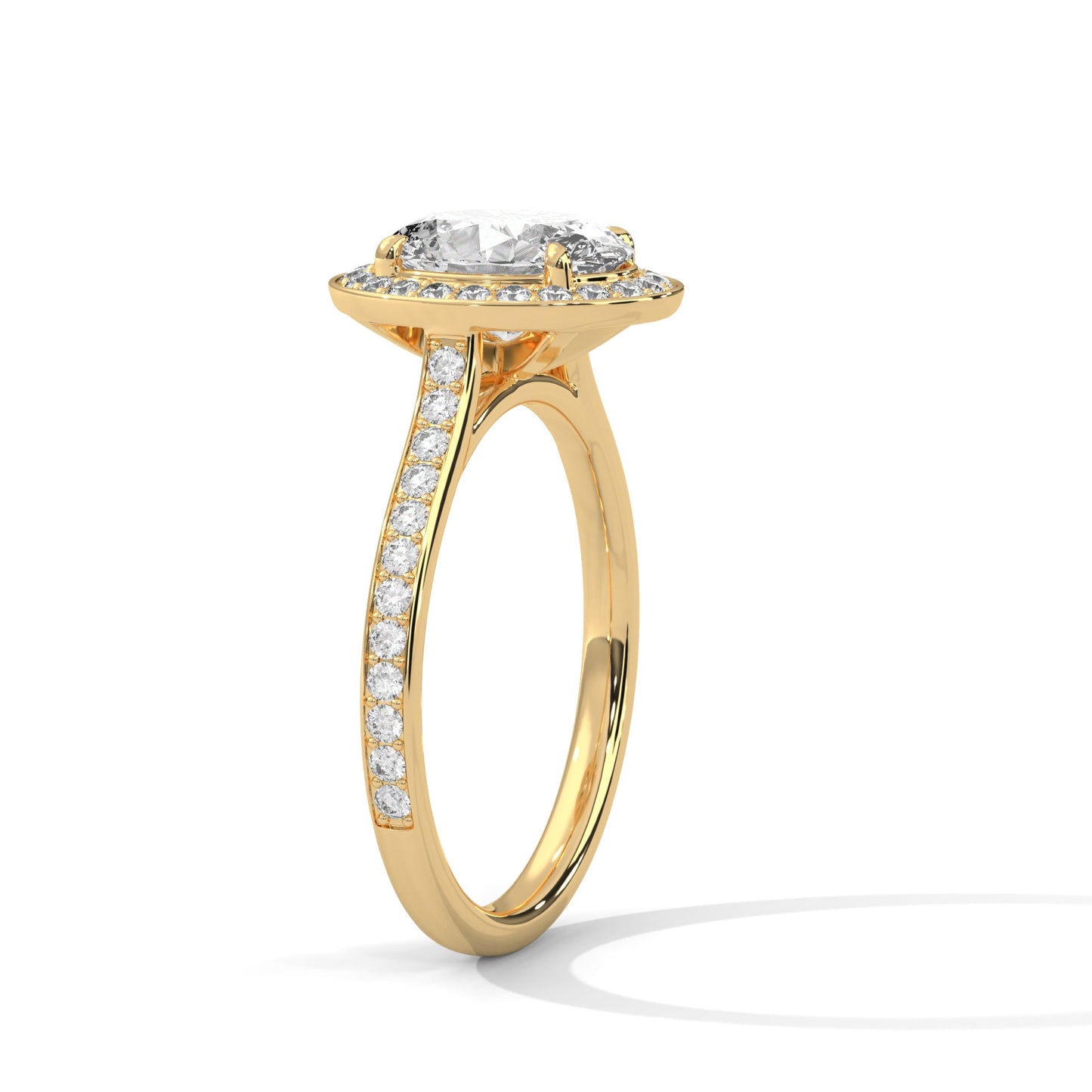 Seraphina 1.5ct Oval Lab-Grown Diamond Halo Engagement Ring | 1.92 CTW