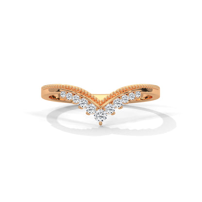 Vintage Round Lab-Grown Diamond Gold Wedding Band | 0.15 CTW