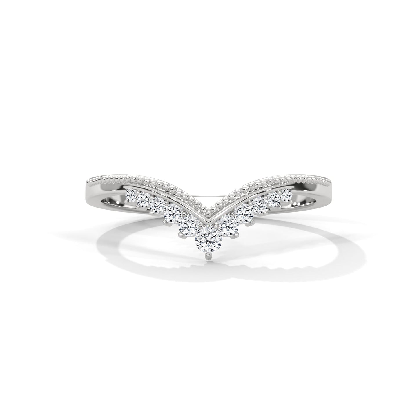 Vintage Round Lab-Grown Diamond Gold Wedding Band | 0.15 CTW