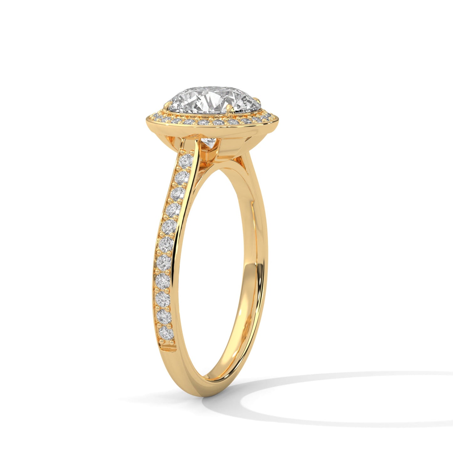 Ethereal Halo 2.0ct Round Lab Diamond Engagement Ring | 2.34 CTW