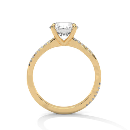 Twilight Spark 1 CT Round-Cut Lab Grown Diamond Pave Ring | 1.16 CTW