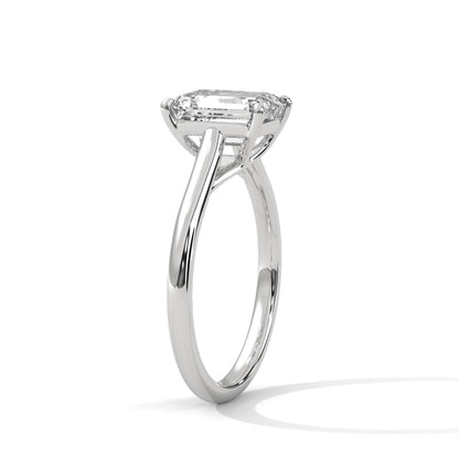 Pave 1.5ct Emerald Lab-Grown Diamond Engagement Ring | E VS1