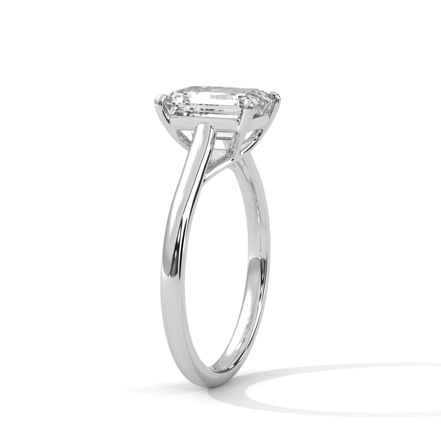 Pave 3ct Emerald Lab-Grown Diamond Engagement Ring | E VS1