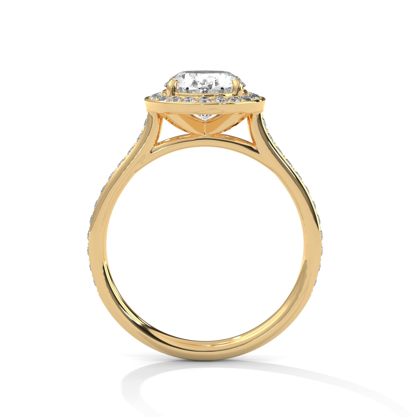 Seraphina 1.5ct Oval Lab-Grown Diamond Halo Engagement Ring | 1.92 CTW
