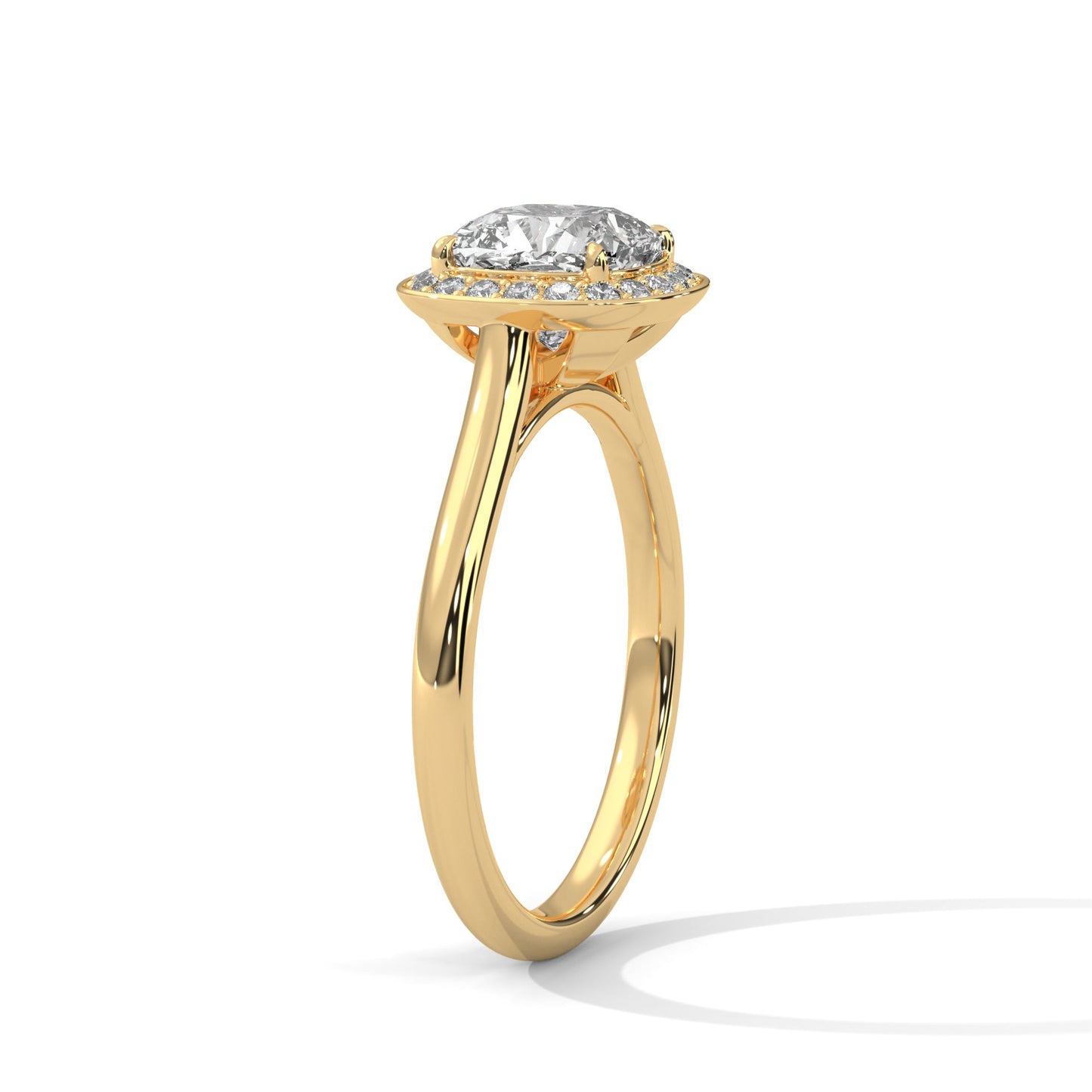 Halo Serenity 2.0ct Cushion Lab Diamond Engagement Ring | 2.16 CTW