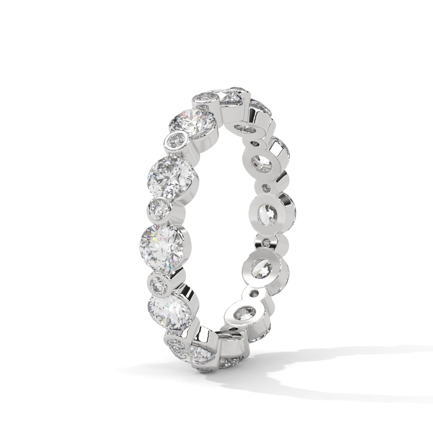 Celestial Radiance Round Diamond Full-Eternity Gold Band | 1.82 CTW
